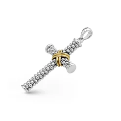 Fashion LAGOS Large Two-Tone Cross Amulet