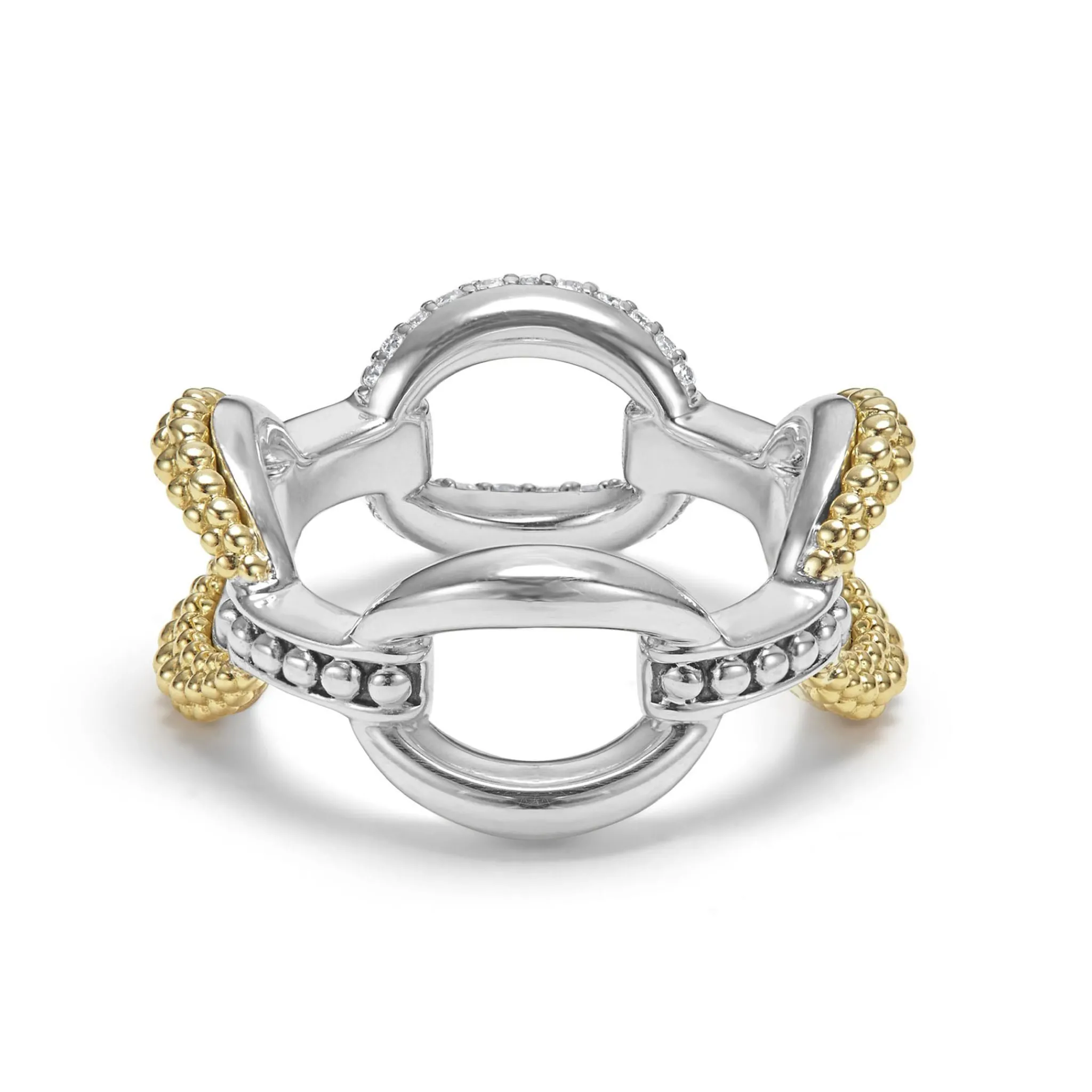 Cheap LAGOS Large Two-Tone Eternity Diamond Ring