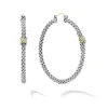 New LAGOS Large X Diamond Caviar Hoop Earrings