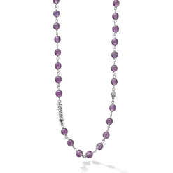 Fashion LAGOS Long Amethyst Beaded Necklace