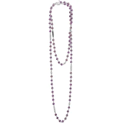 Fashion LAGOS Long Amethyst Beaded Necklace