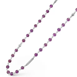 Fashion LAGOS Long Amethyst Beaded Necklace