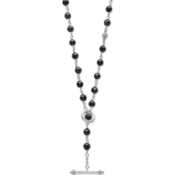 Hot LAGOS Long Black Ceramic Beaded Necklace