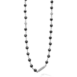 Online LAGOS Long Black Ceramic Beaded Necklace