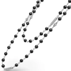 Discount LAGOS Long Black Ceramic Beaded Necklace