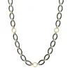 Clearance LAGOS Long 18K Gold And Black Ceramic Link Necklace