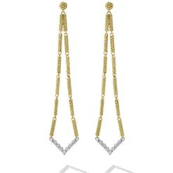 Shop LAGOS Long Superfine Diamond Drop Earrings