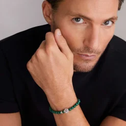 Shop LAGOS Malachite Skull Bracelet