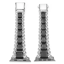 Outlet LAGOS Matte Black Ceramic And Stainless Steel Watch Bracelet-42-49Mm