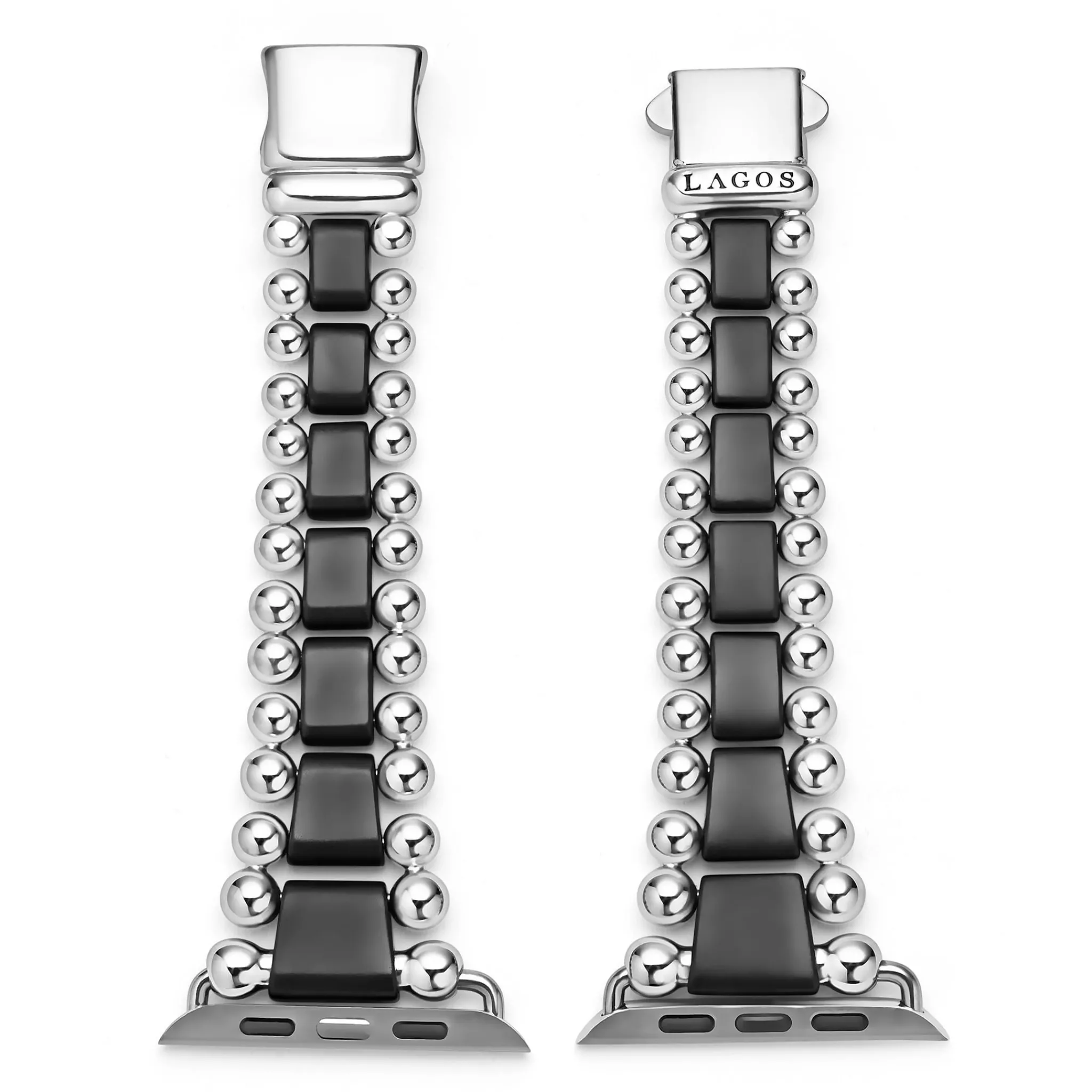 Outlet LAGOS Matte Black Ceramic And Stainless Steel Watch Bracelet-42-49Mm