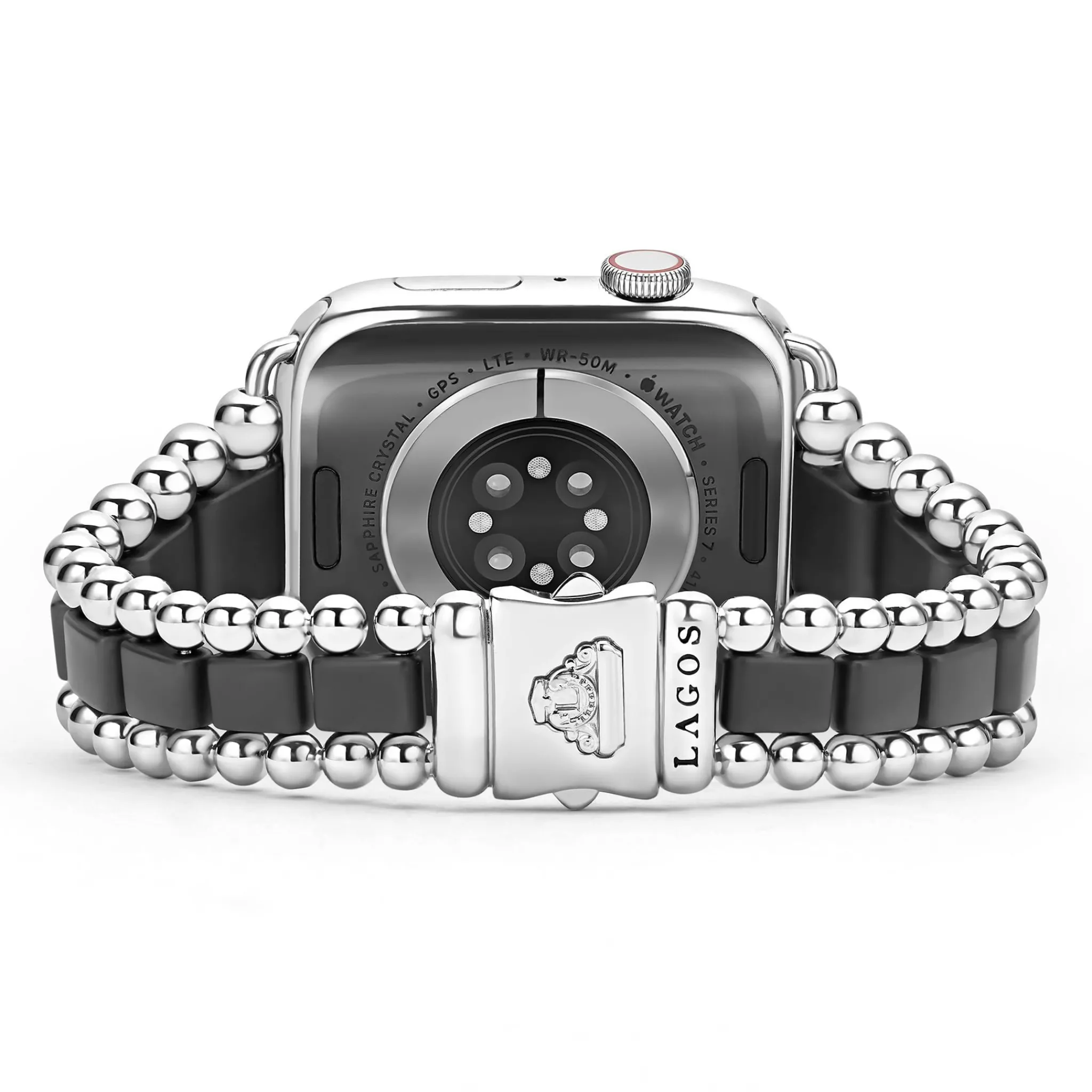 Outlet LAGOS Matte Black Ceramic And Stainless Steel Watch Bracelet-42-49Mm