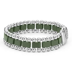 Cheap LAGOS Matte Hunter Green Ceramic Link Bracelet