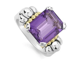 Store LAGOS Medium Emerald-Cut Amethyst Ring
