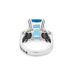 Best LAGOS Medium Emerald-Cut Swiss Blue Topaz Ring