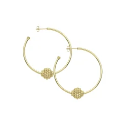Cheap LAGOS Medium 18K Gold Caviar Ball Hoop Earrings