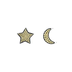 Fashion LAGOS Moon And Star Stud Earrings