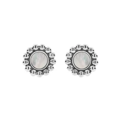 Clearance LAGOS Mother Of Pearl Circle Stud Earrings