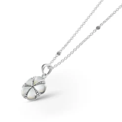 New LAGOS Mother Of Pearl Flower Pendant Necklace