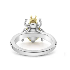Online LAGOS Olive Quartz Beetle Diamond Ring