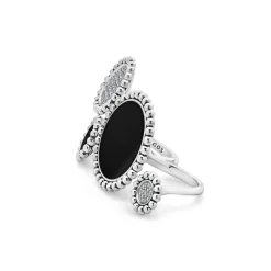 Sale LAGOS Onyx And Diamond Circle Statement Ring