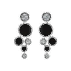 New LAGOS Onyx And Diamond Statement Earrings