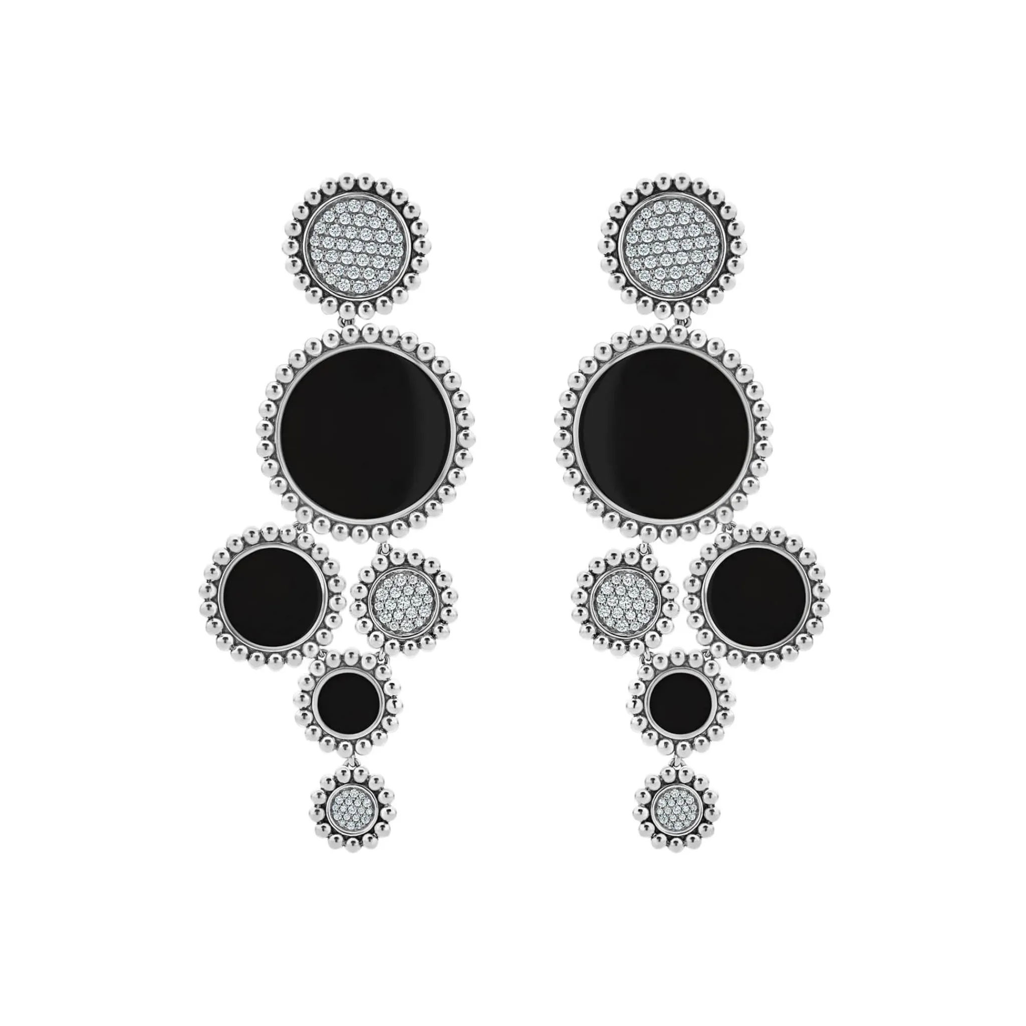 New LAGOS Onyx And Diamond Statement Earrings