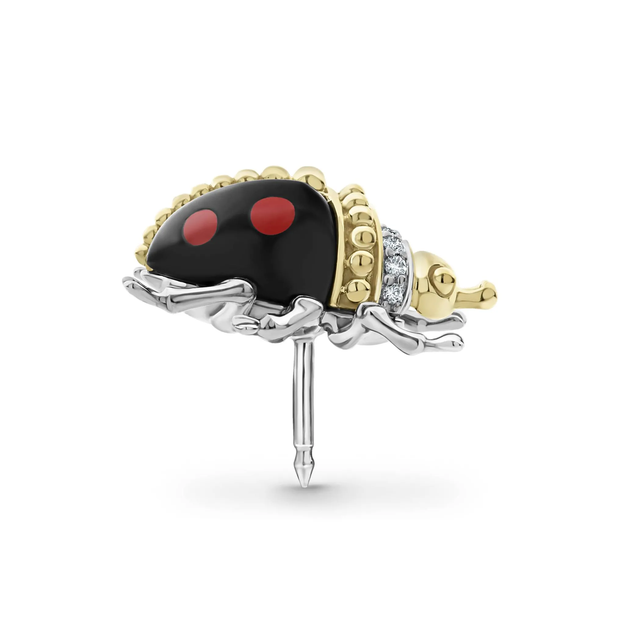Fashion LAGOS Onyx Beetle Diamond Pin
