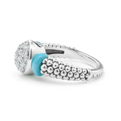 Cheap LAGOS Oval Ceramic Caviar Diamond Ring