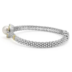 Clearance LAGOS Pearl Diamond Caviar Bracelet | 6Mm