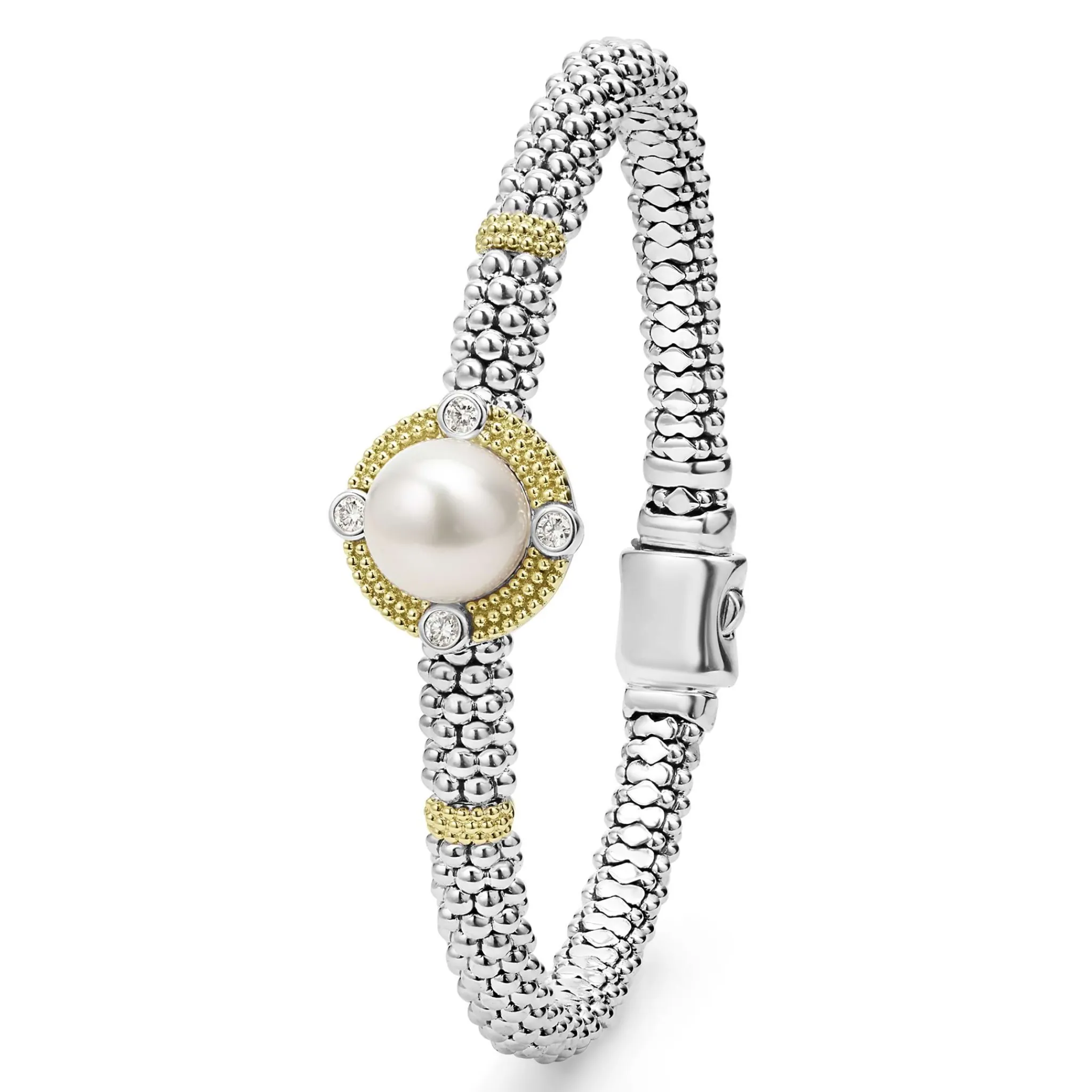 Fashion LAGOS Pearl Diamond Caviar Bracelet | 6Mm