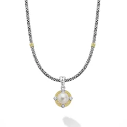Online LAGOS Pearl Diamond Caviar Necklace