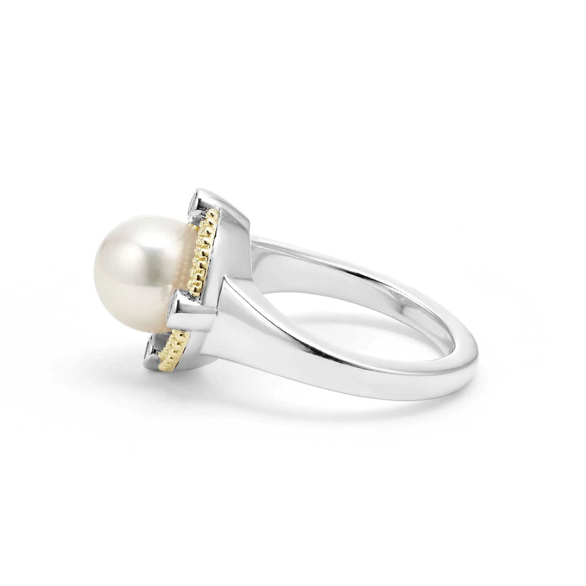 New LAGOS Pearl Diamond Ring