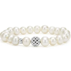 Best LAGOS Pearl Silver Station Bead Bracelet