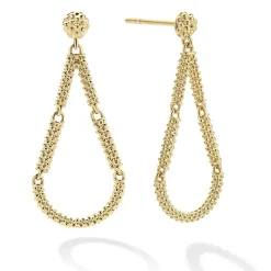 Best LAGOS Petite 18K Gold Superfine Caviar Tear Drop Earrings