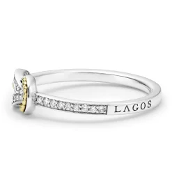 Fashion LAGOS Petite Two-Tone Knot Diamond Ring