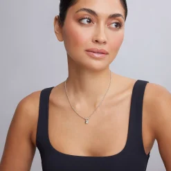 Cheap LAGOS Petite Two-Tone Lock Necklace