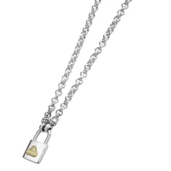 Cheap LAGOS Petite Two-Tone Lock Necklace