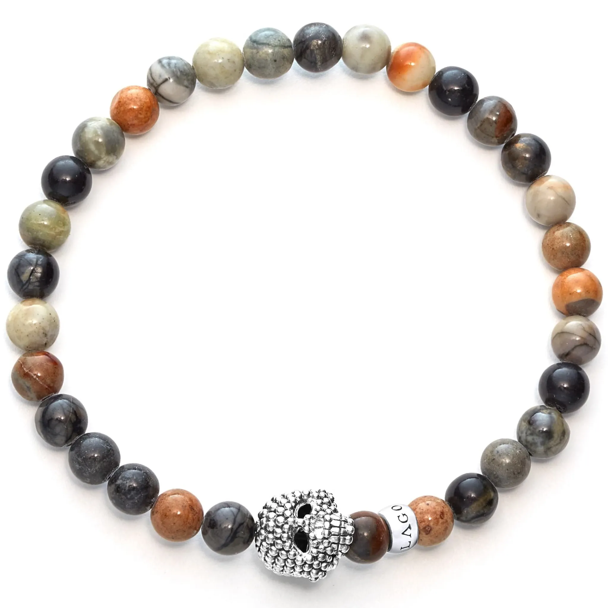 New LAGOS Picasso Jasper Skull Bracelet