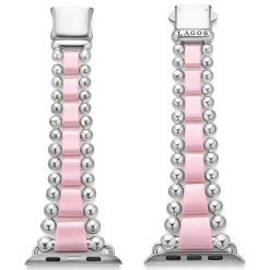 Best LAGOS Pink Ceramic And Stainless Steel Watch Bracelet-42-49Mm