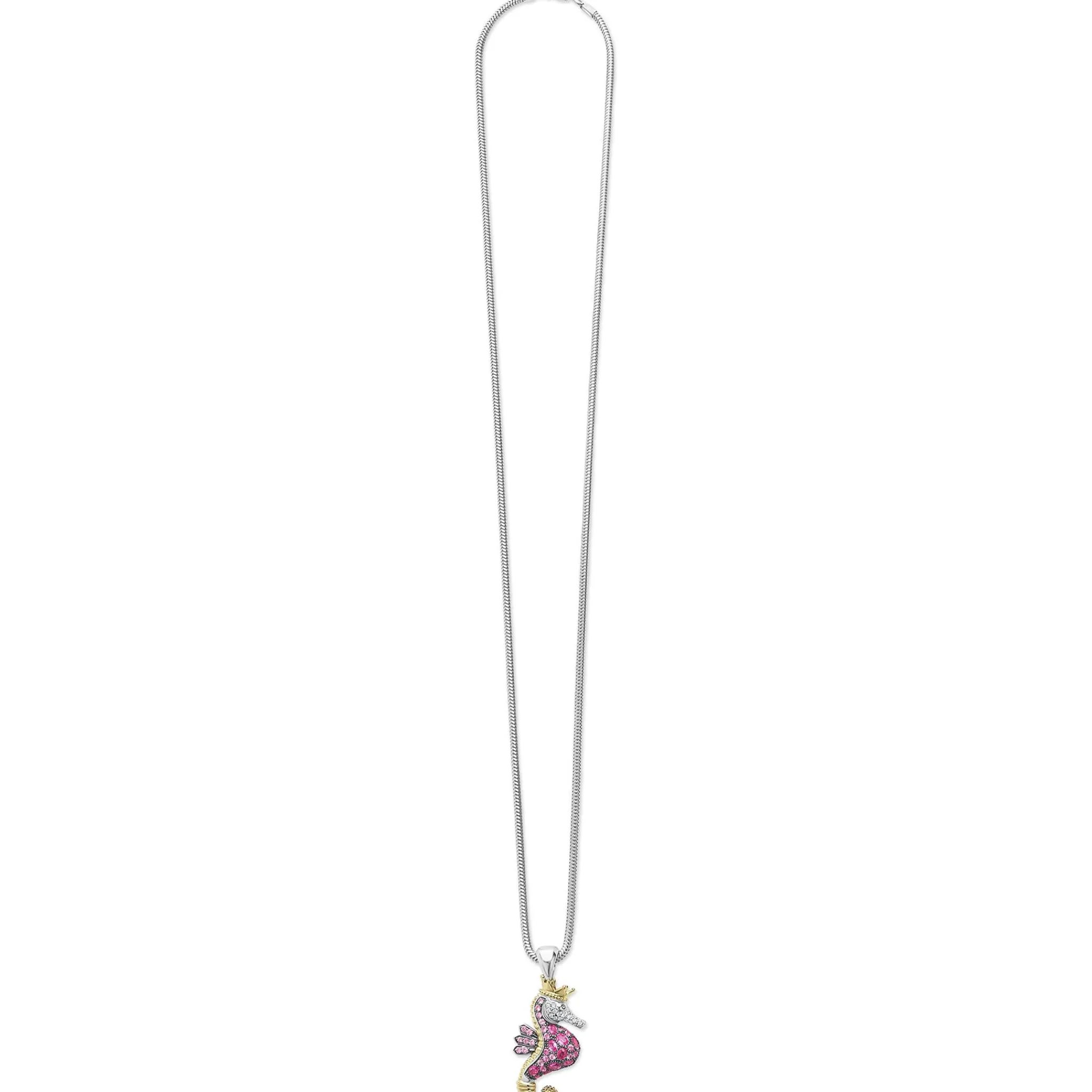 Flash Sale LAGOS Pink Sapphire And Diamond Seahorse Pendant Necklace