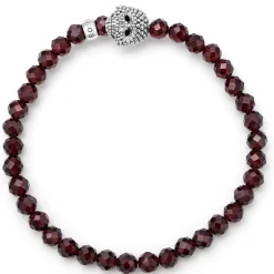 Hot LAGOS Red Garnet Skull Bracelet