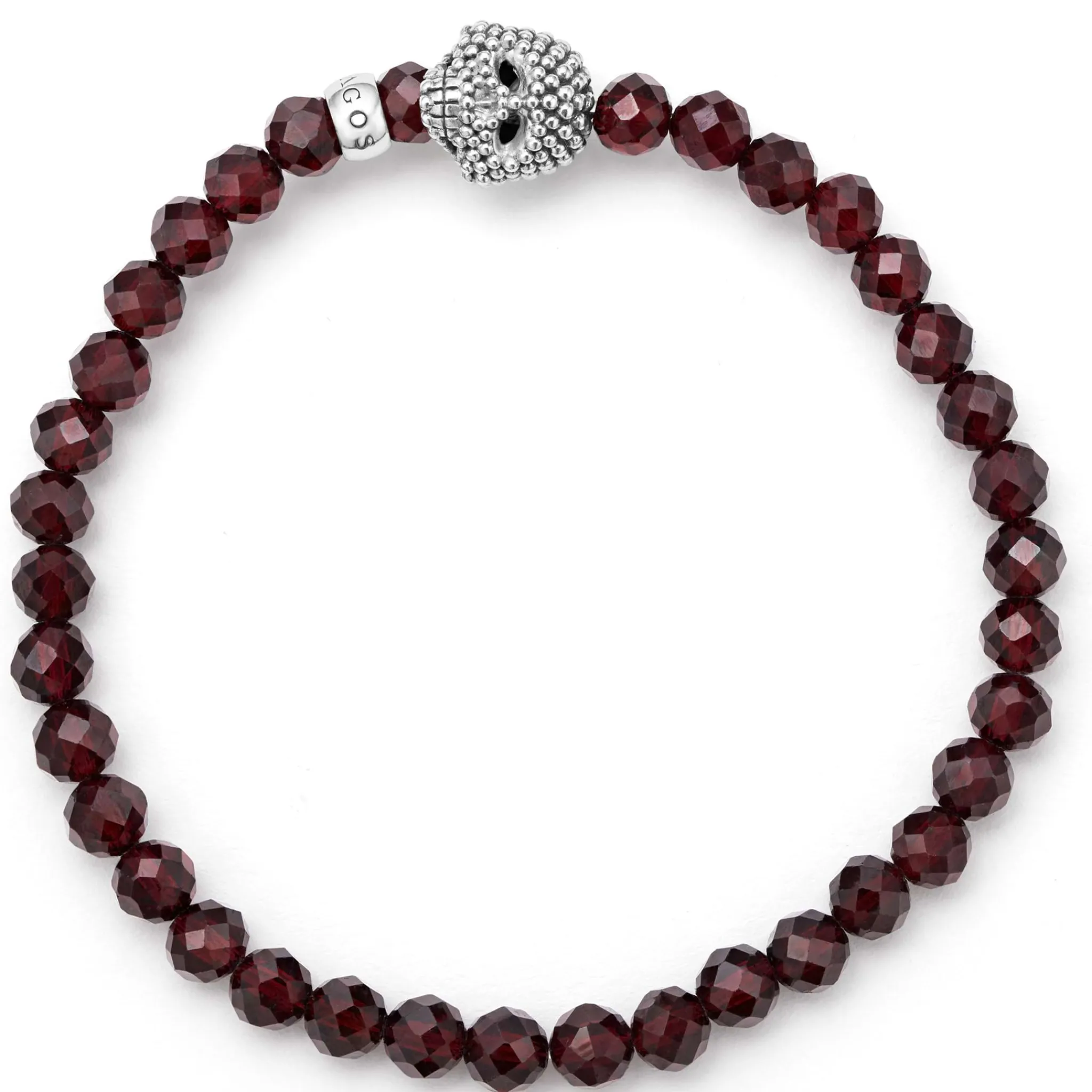 Hot LAGOS Red Garnet Skull Bracelet