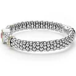 New LAGOS Rhodolite Garnet Caviar Bracelet | 9Mm