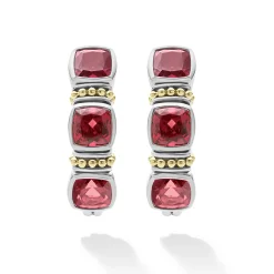 New LAGOS Rhodolite Garnet Hoop Earrings
