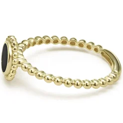 Flash Sale LAGOS Round Onyx Stacking Ring