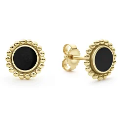 Online LAGOS Round Onyx Stud Earrings