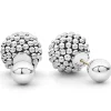Best LAGOS Silver Beaded Front-Back Earrings