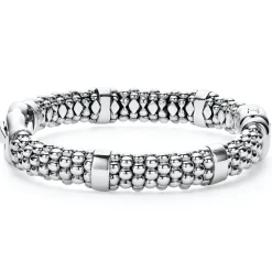 Flash Sale LAGOS Silver Caviar Buckle Bracelet | 9Mm