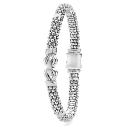 Hot LAGOS Silver Caviar Buckle Bracelet | 6Mm