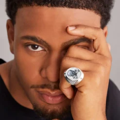 Sale LAGOS Silver Skull Signet Ring